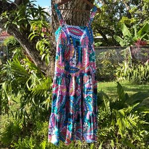 J. Crew Ratti Kaleidoscope Tiered Maxi Dress